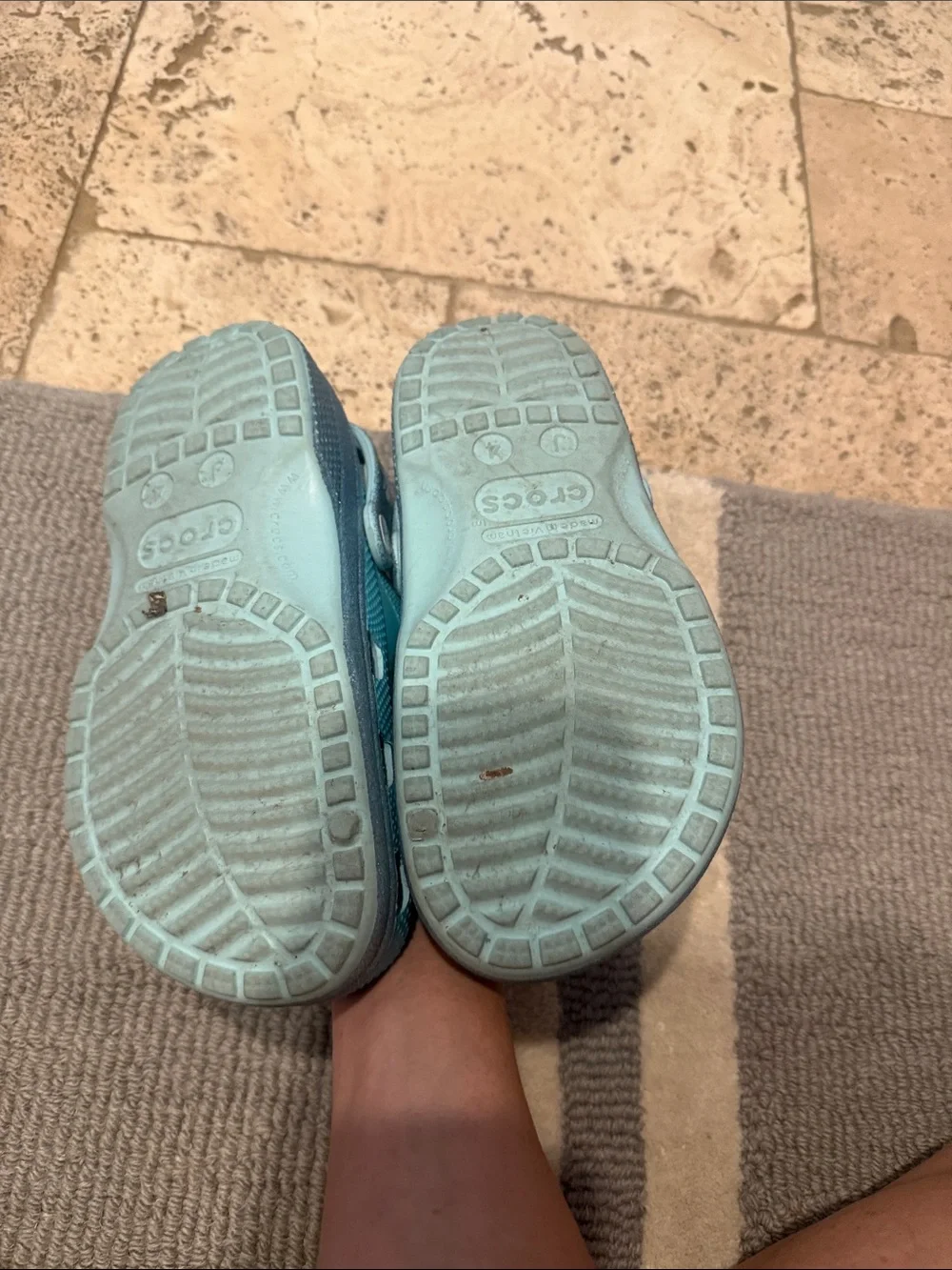 Disney Elsa Teal Blue Kids Clog Sandals with Snowflake Charms